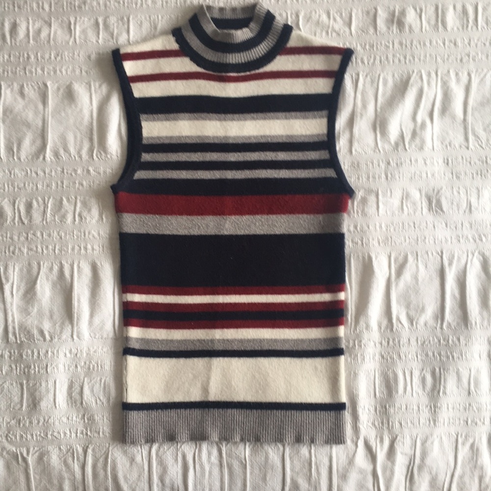 Sweater tank mock neck
